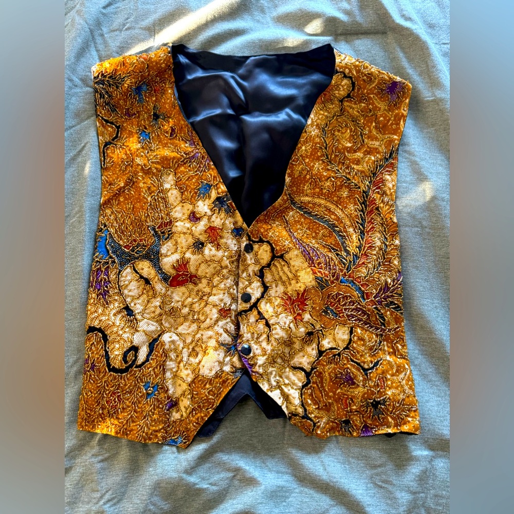 KENAR Beaded Gold Vest Sam